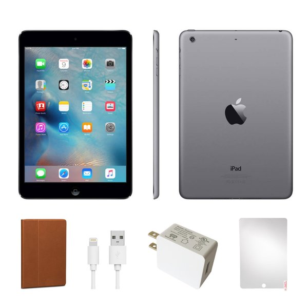 Apple Refurbished iPad Mini 16GB Bundle, Black IPADMB16-BUNDLE | Zoro